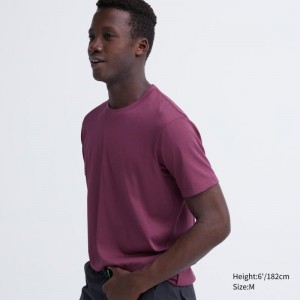 Koszulki Męskie Uniqlo Dry Color Crew Neck Short-Sleeve Fioletowe | 7657177