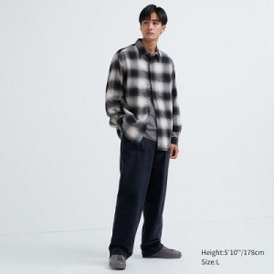 Spodnie Damskie Uniqlo Utility Work Granatowe | 7881735