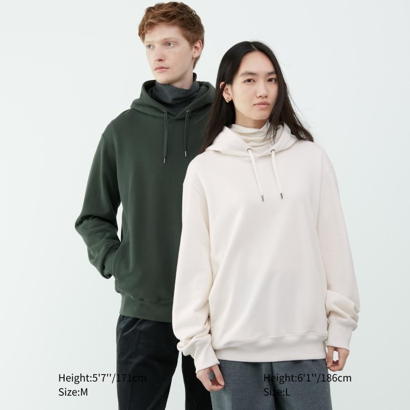 Bluza z Kapturem Męskie Uniqlo Sweat Pullover Long-sleeve Szare | 8168537