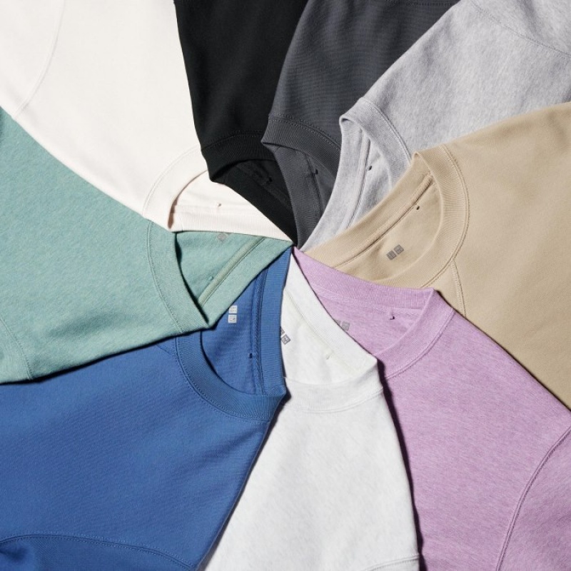 Bluzy Damskie Uniqlo Long Żółte | 9196407