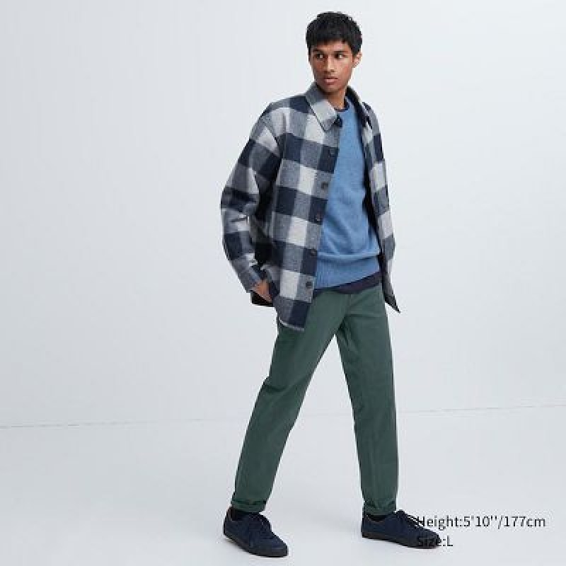 Jeansy Damskie Uniqlo Ultra Stretch Color Oliwkowe | 6378774