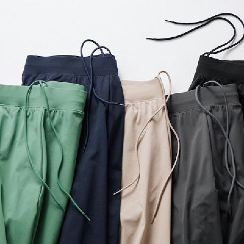 Joggery Damskie Uniqlo Ultra Stretch AIRism Białe | 9915956
