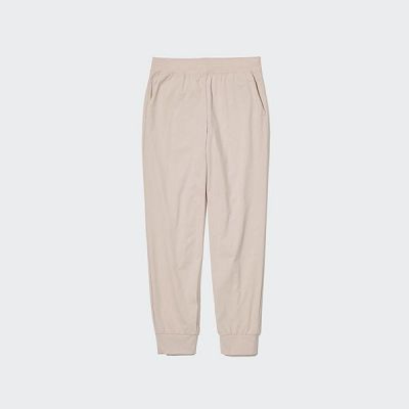 Joggery Damskie Uniqlo Ultra Stretch AIRism Białe | 9915956