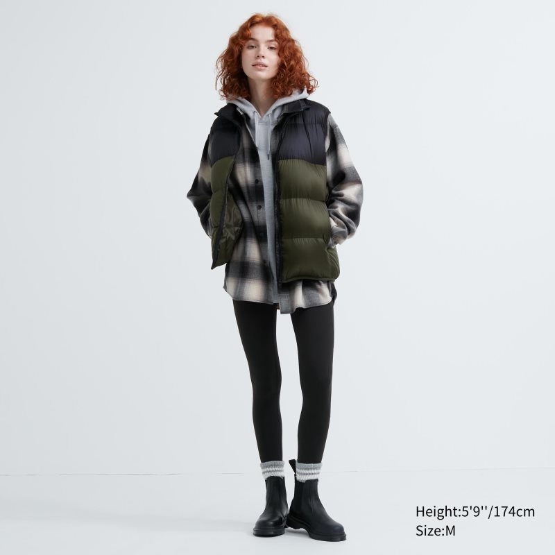 Kamizelka Męskie Uniqlo Ultra Light Down Color Block Brązowe | 8035259