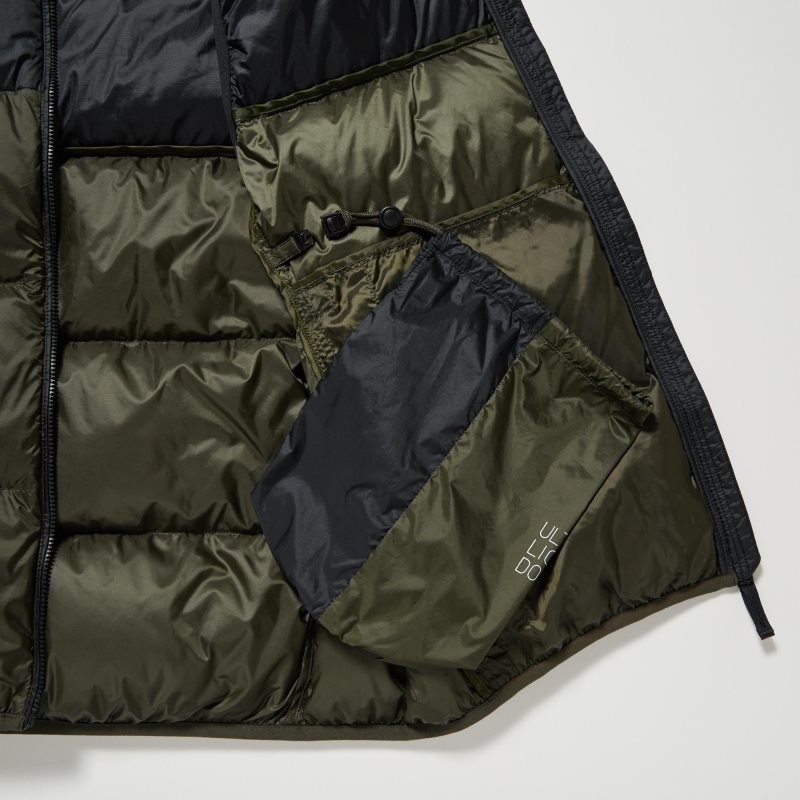Kamizelka Męskie Uniqlo Ultra Light Down Color Block Brązowe | 8035259