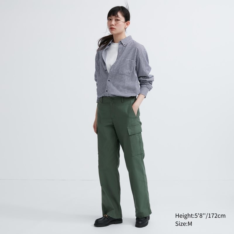 Koszule Męskie Uniqlo Flannel Checked Long-sleeve Granatowe | 8597460