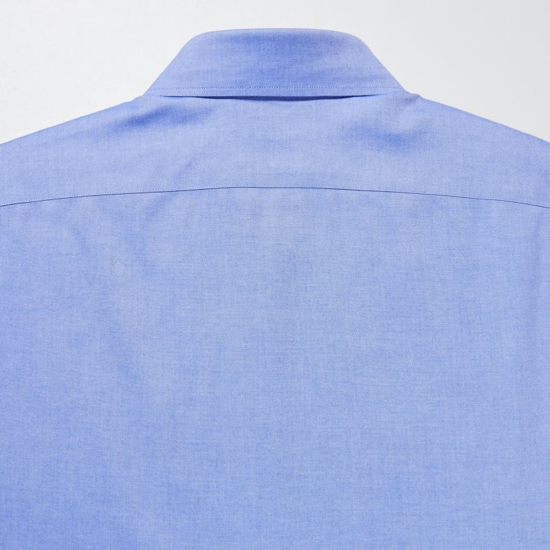 Koszule Męskie Uniqlo Super Non-iron Slim-fit Long-sleeve Button Down Collar Niebieskie | 7611325