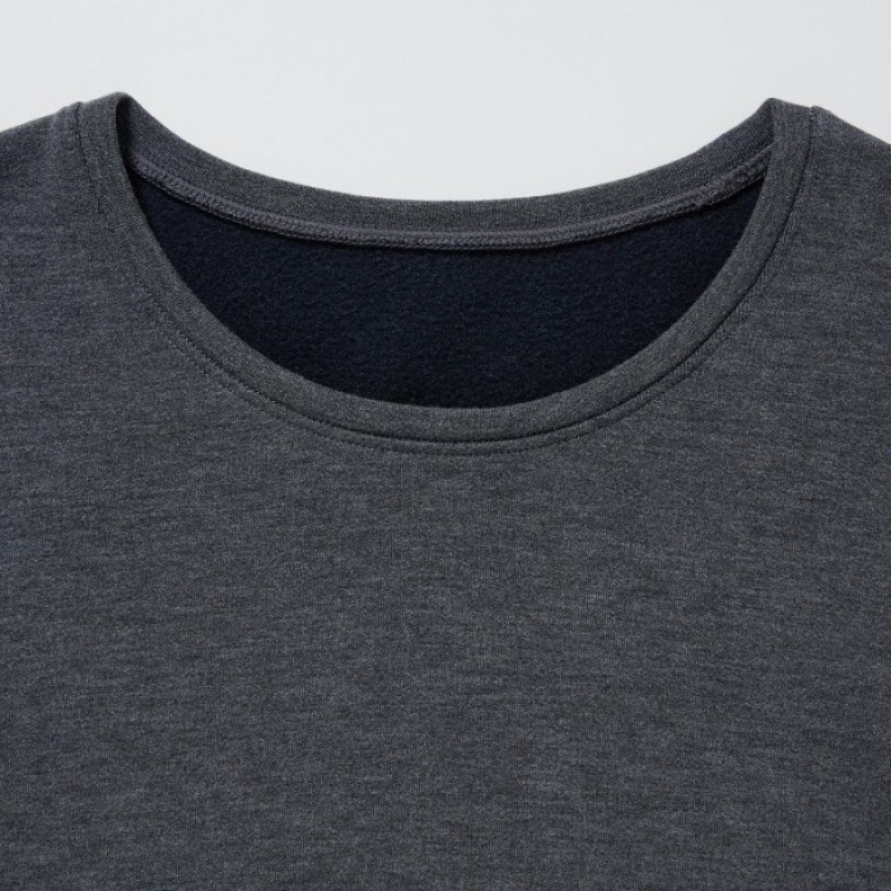 Koszulki Damskie Uniqlo HEATTECH Ultra Warm Crew Neck Long-Sleeve Szare | 592095