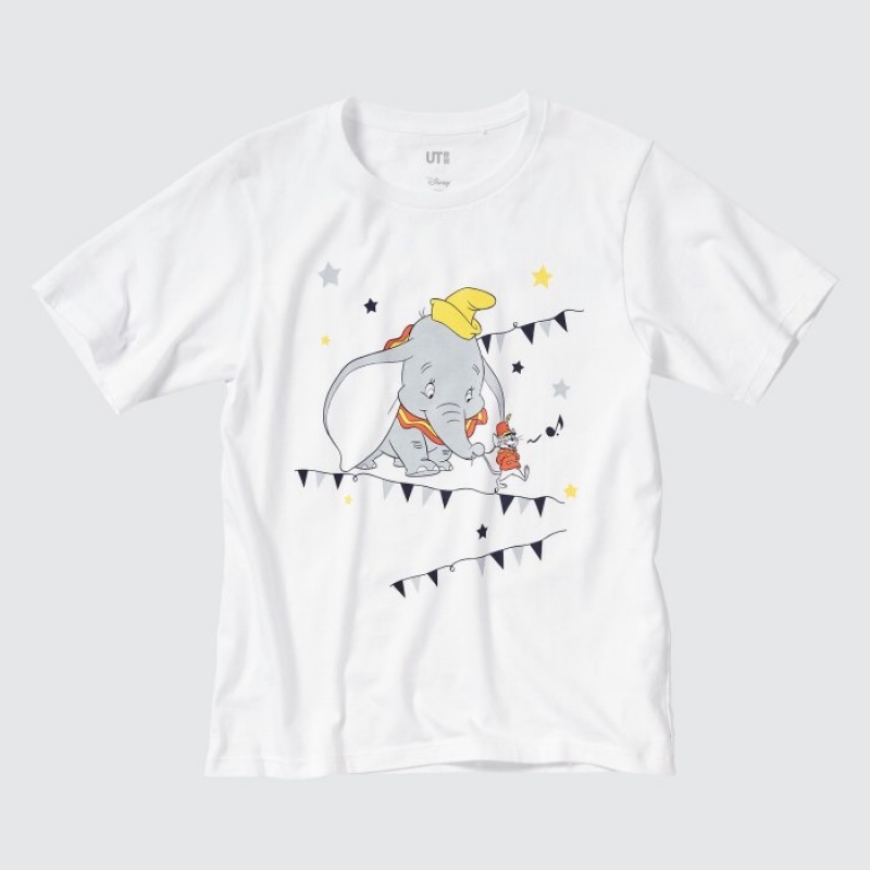 Koszulki Damskie Uniqlo Magic For All Classics Short-Sleeve UT Białe | 5650466