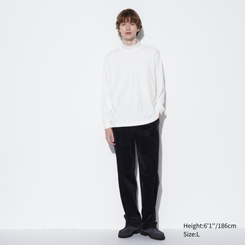 Koszulki Damskie Uniqlo Smooth Fleece Mock Neck Long-Sleeve Fioletowe | 1801916