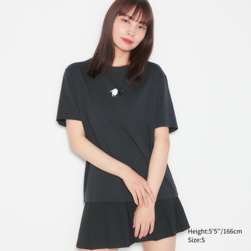 Koszulki Damskie Uniqlo The World of CLAMP UT Short Sleeve Szare | 2502818