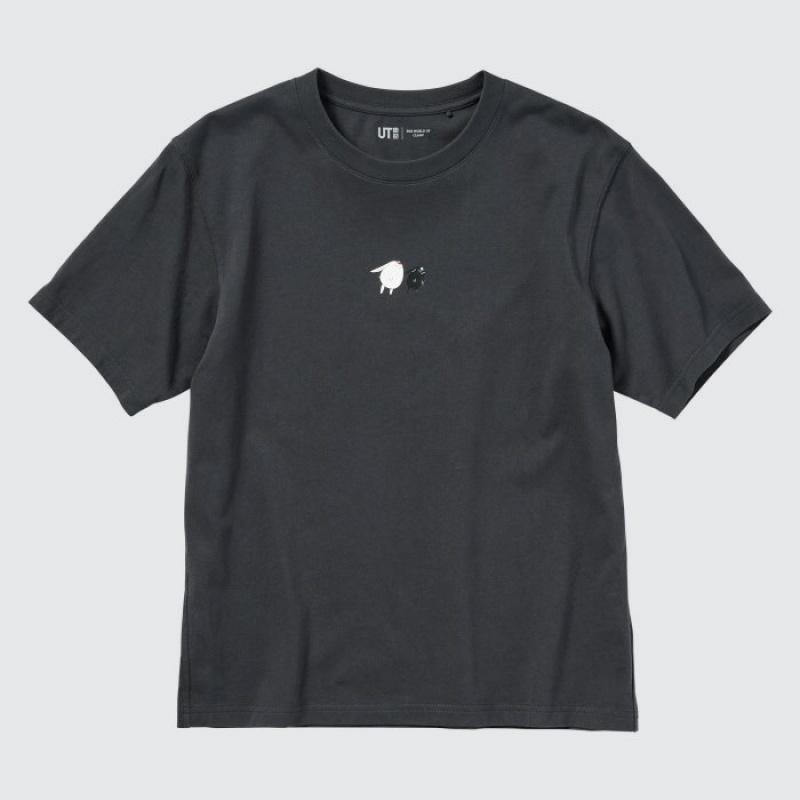 Koszulki Damskie Uniqlo The World of CLAMP UT Short Sleeve Szare | 2502818