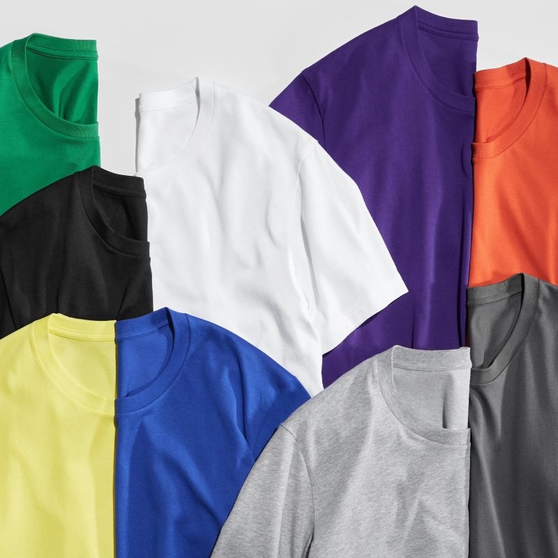 Koszulki Męskie Uniqlo Dry Crew Neck Short-sleeve Color Pomarańczowe | 3915935