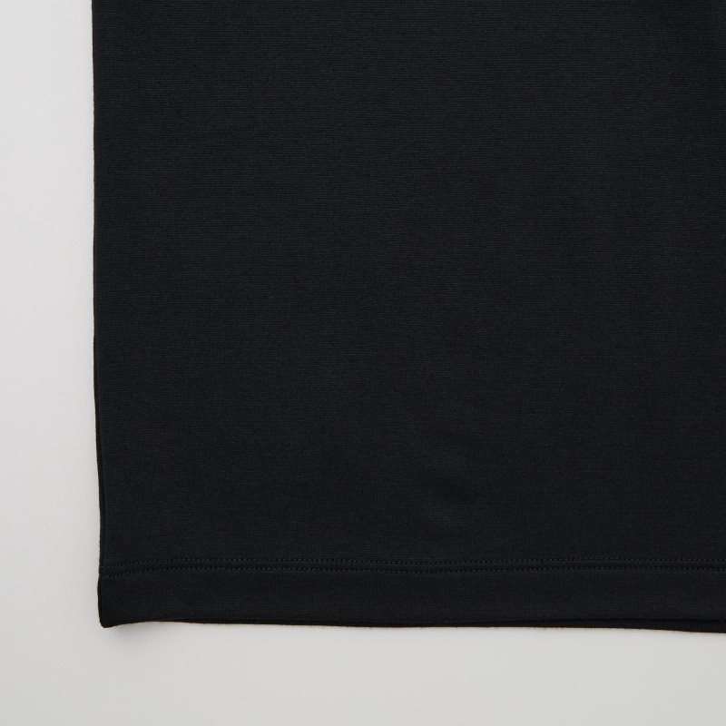 Koszulki Męskie Uniqlo Heattech Crew Neck Short Sleeve Czarne | 3024959