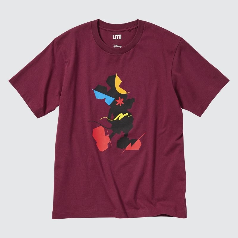 Koszulki Męskie Uniqlo Mickey Stands Ut Short-sleeve Graphic Bordowe | 3679888