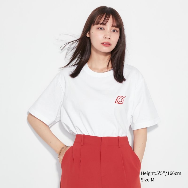 Koszulki Męskie Uniqlo Naruto Ut Short-sleeve Graphic Minato Namikaze Białe | 9464384