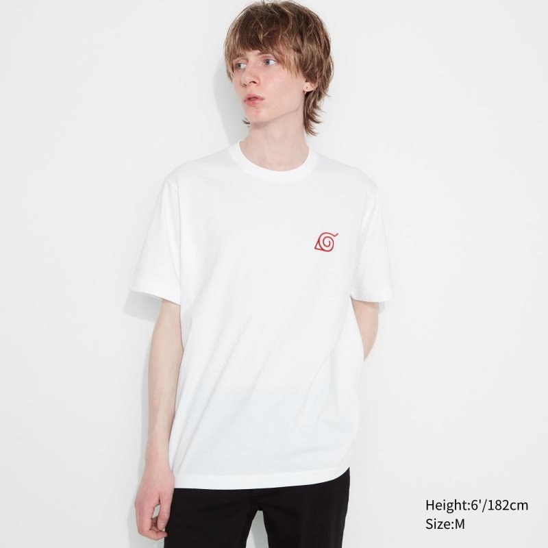 Koszulki Męskie Uniqlo Naruto Ut Short-sleeve Graphic Minato Namikaze Białe | 9464384