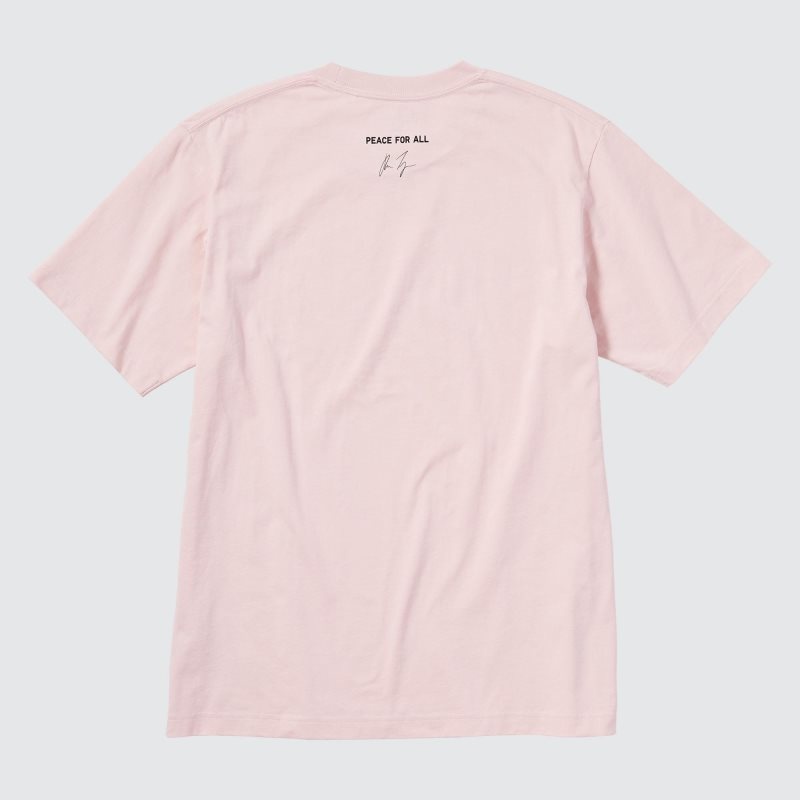 Koszulki Męskie Uniqlo Peace For All Short-sleeve Graphic Hana Tajima Różowe | 3985930
