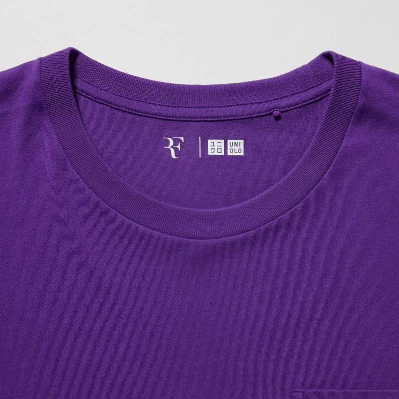 Koszulki Męskie Uniqlo Rf Short-sleeve Graphic Fioletowe | 3402046