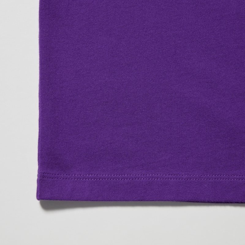 Koszulki Męskie Uniqlo Rf Short-sleeve Graphic Fioletowe | 3402046