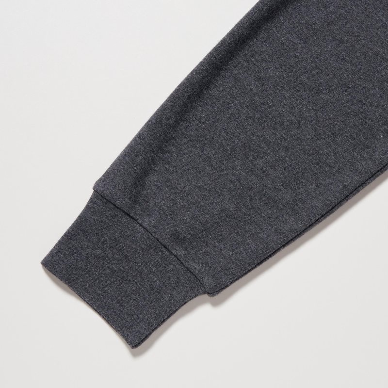 Koszulki Męskie Uniqlo Soft Brushed Turtleneck Long-sleeve Szare | 1767503