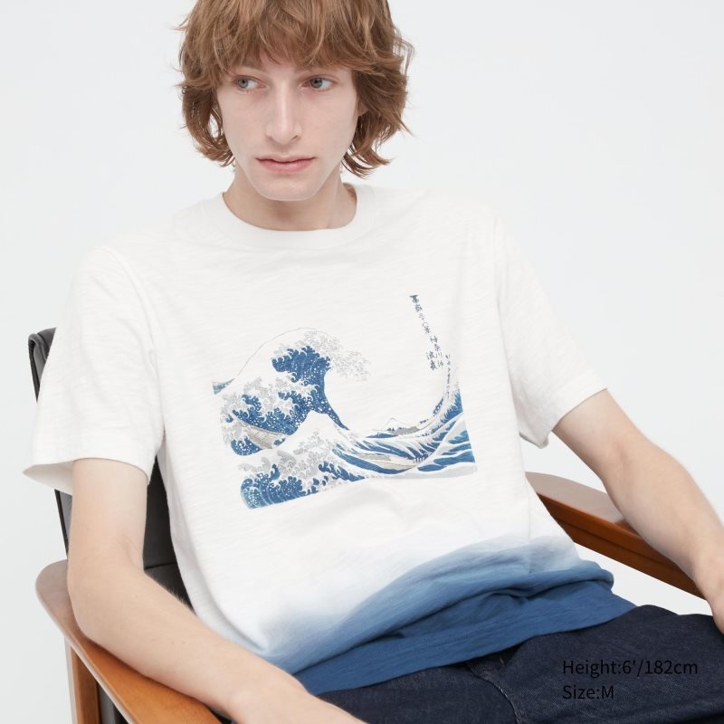 Koszulki Męskie Uniqlo Ukiyo-e Ut Short-sleeve Graphic Białe | 1953847
