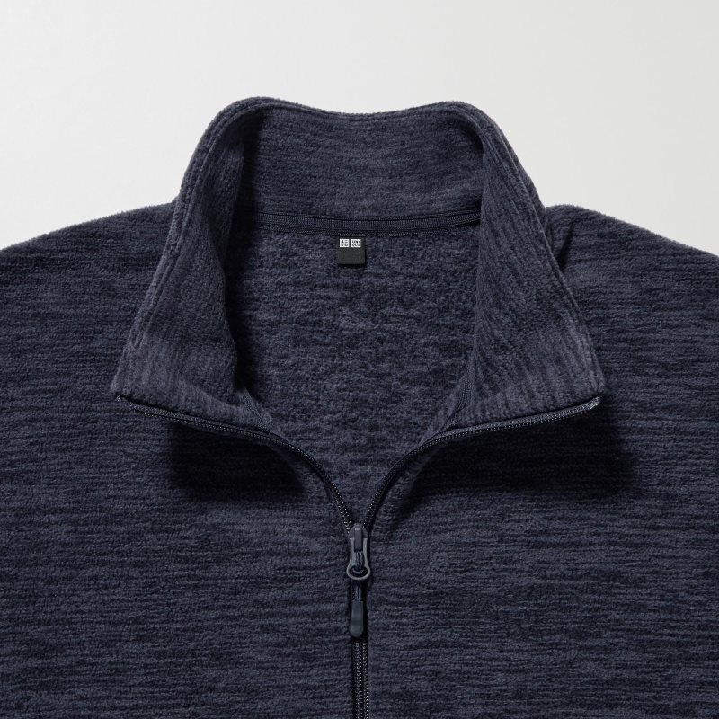 Kurtki Męskie Uniqlo Fleece Full-zip Long Sleeve Białe | 4659678