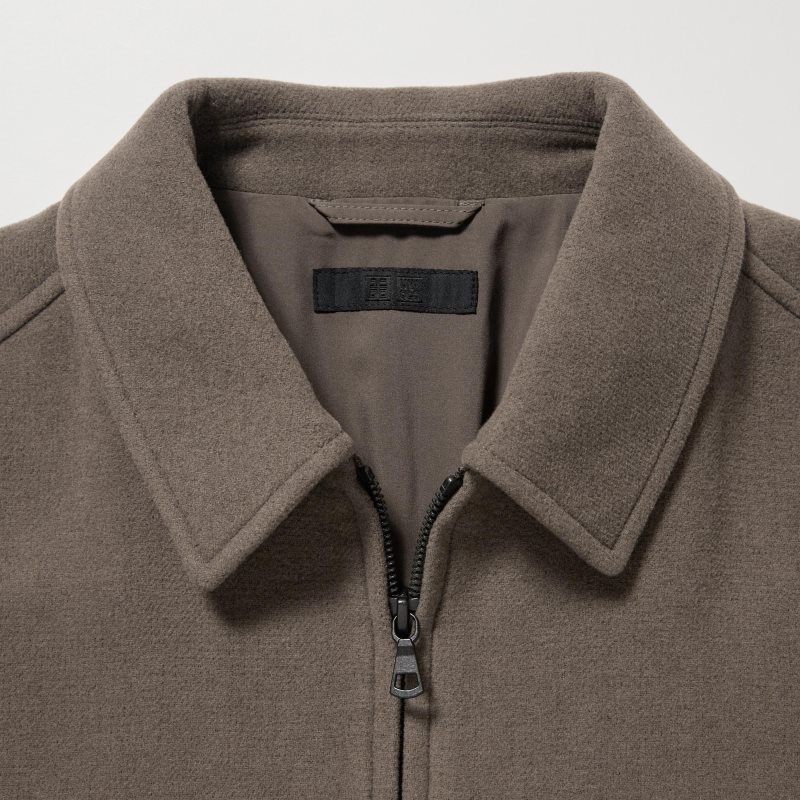Kurtki Męskie Uniqlo Single Collar Short Granatowe | 4990503