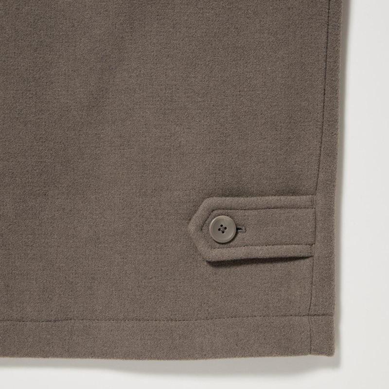Kurtki Męskie Uniqlo Single Collar Short Granatowe | 4990503