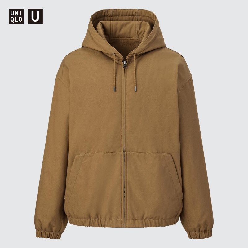 Kurtki Męskie Uniqlo U Zip-up Brązowe | 2688786