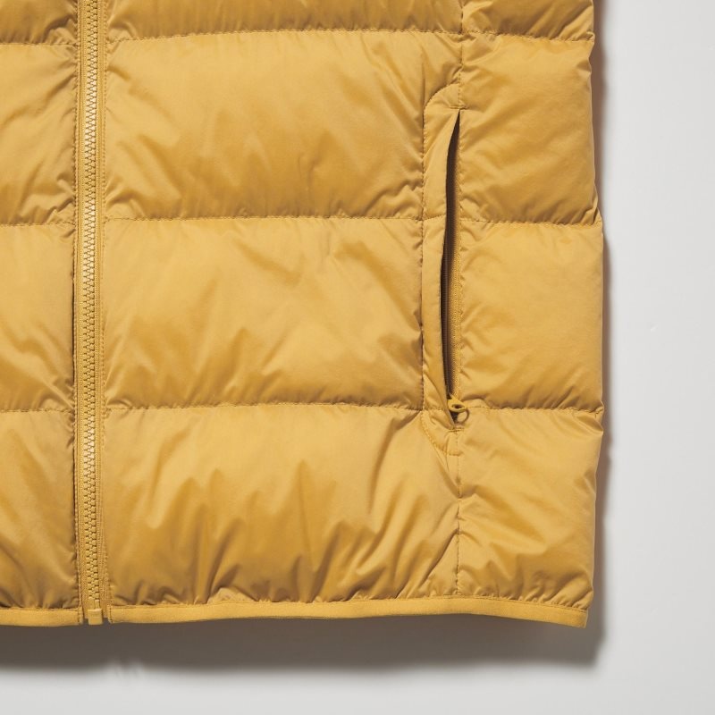 Kurtki Męskie Uniqlo Ultra Light Down 3d Cut Wide Quilt Beżowe | 3184689