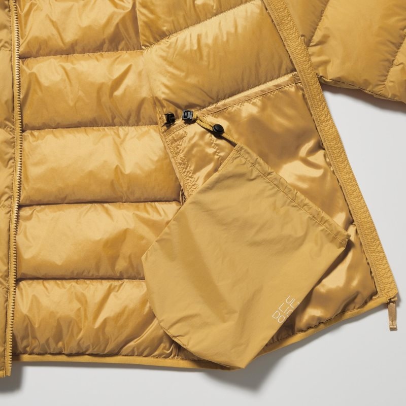 Kurtki Męskie Uniqlo Ultra Light Down 3d Cut Wide Quilt Beżowe | 3184689