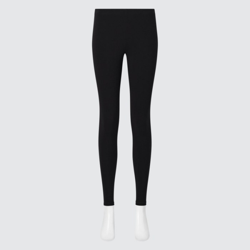 Legginsy Damskie Uniqlo HEATTECH Ultra Warm Czarne | 9672181