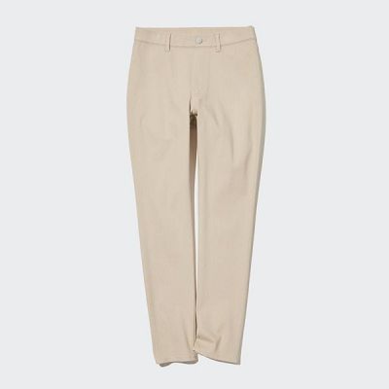 Legginsy Damskie Uniqlo Ultra Stretch Białe | 5726913
