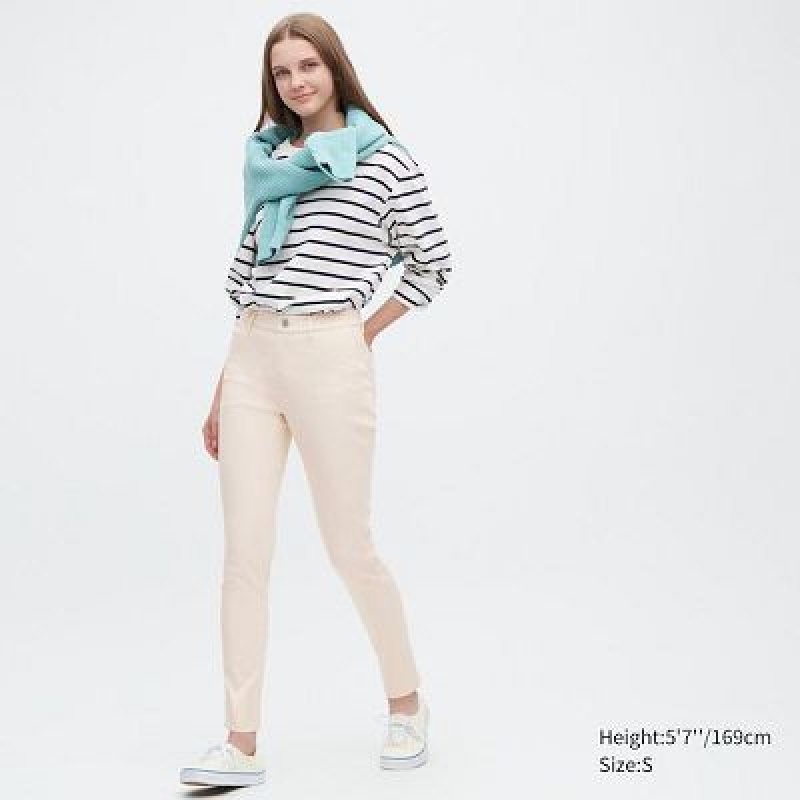 Legginsy Damskie Uniqlo Ultra Stretch Białe | 5726913