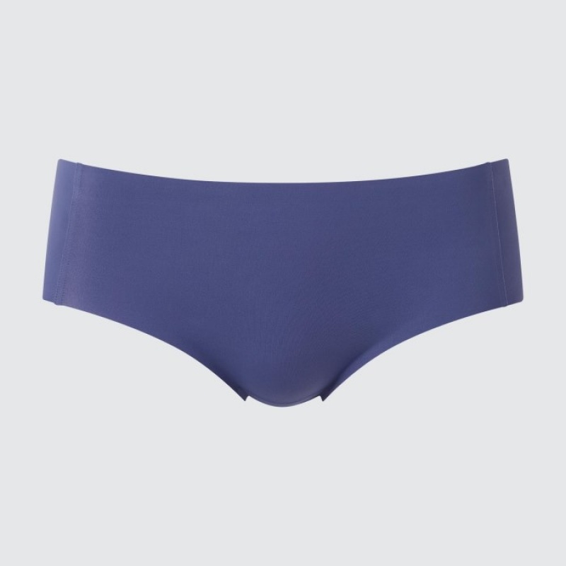 Majtki Damskie Uniqlo AIRism Ultra Seamless Hiphugger Niebieskie | 6676990