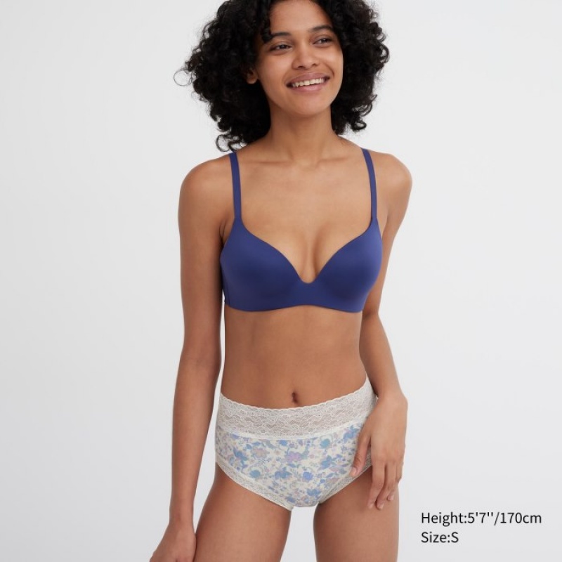 Majtki Damskie Uniqlo High-Rise Białe | 2351021