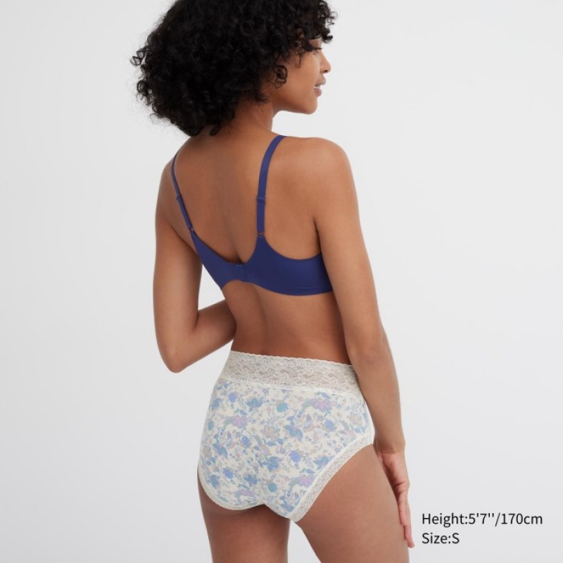 Majtki Damskie Uniqlo High-Rise Białe | 2351021
