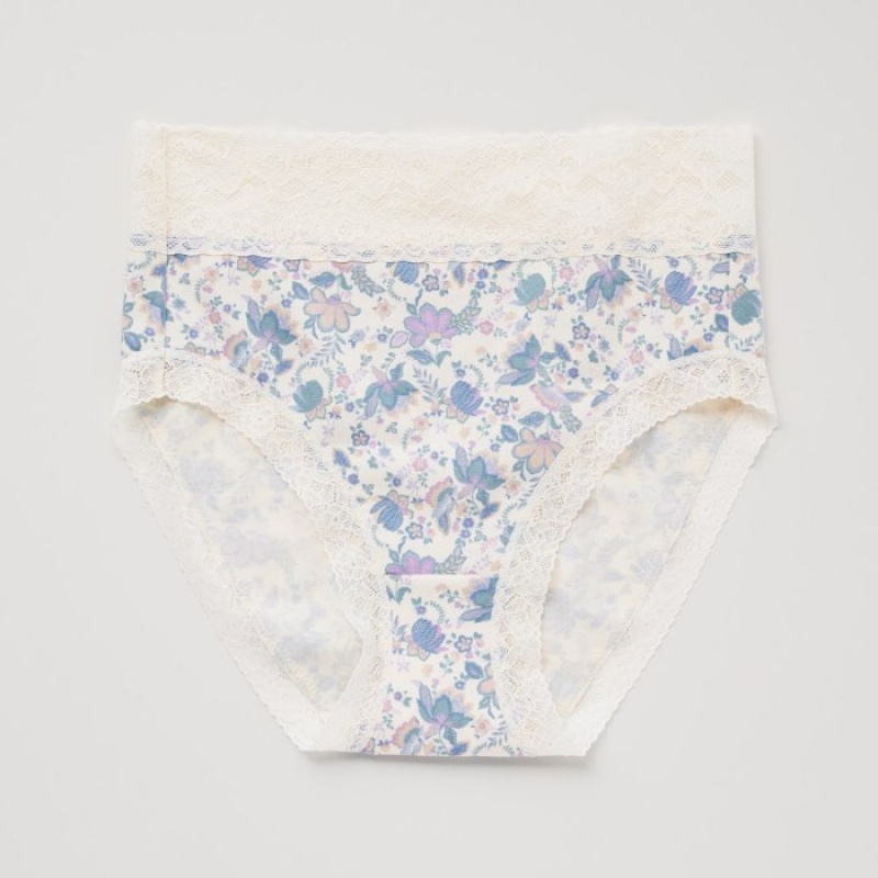 Majtki Damskie Uniqlo High-Rise Białe | 2351021