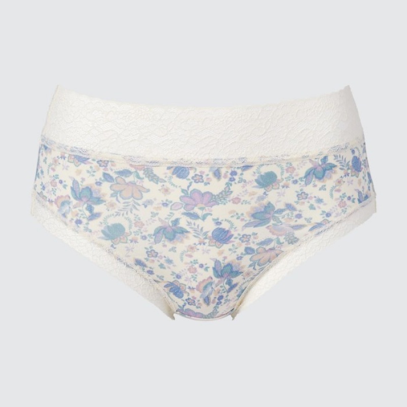 Majtki Damskie Uniqlo High-Rise Białe | 2351021