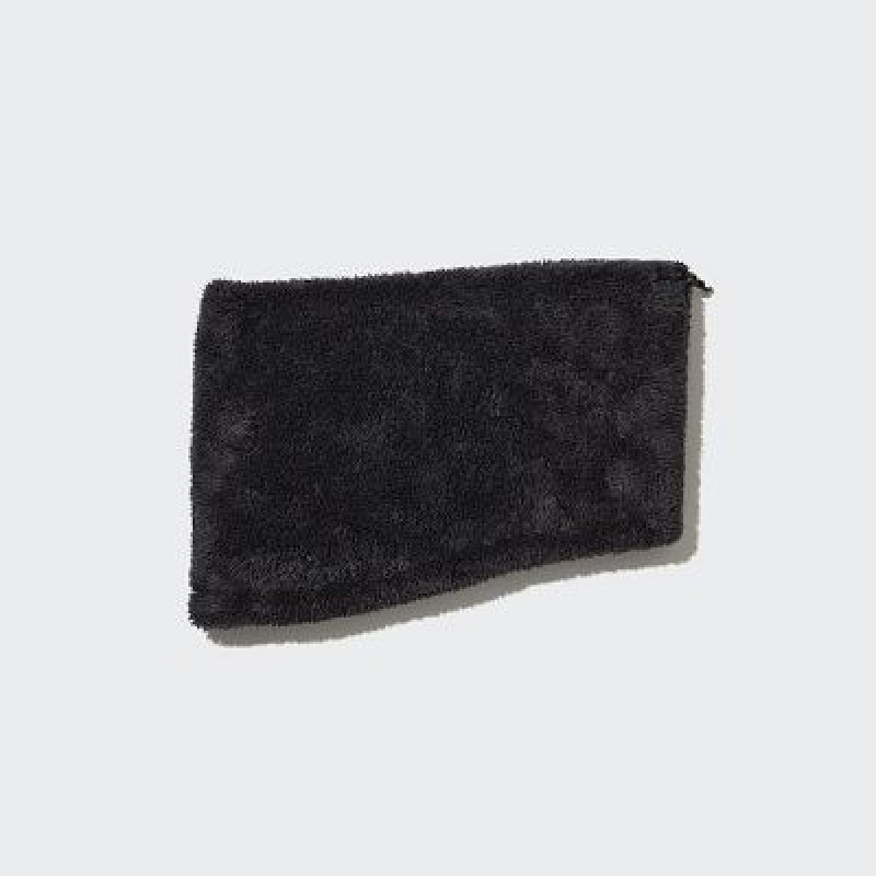 Ocieplacz Na Szyję Damskie Uniqlo HEATTECH Fluffy Yarn Czarne | 328655