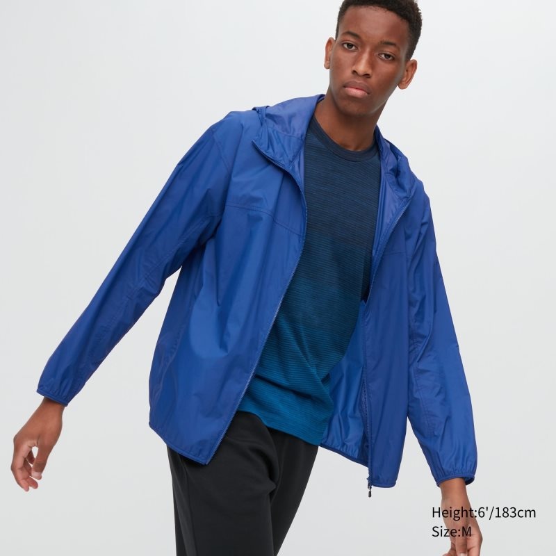 Parka Męskie Uniqlo Pocketable Uv Protection 3d Cut Czarne | 5671623