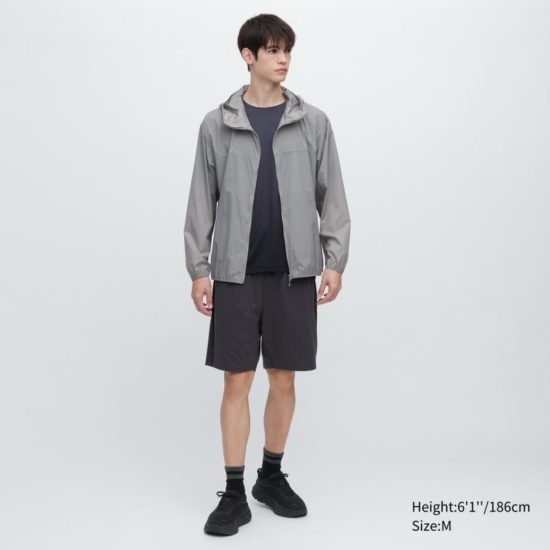 Parka Męskie Uniqlo Pocketable Uv Protection 3d Cut Czarne | 5671623