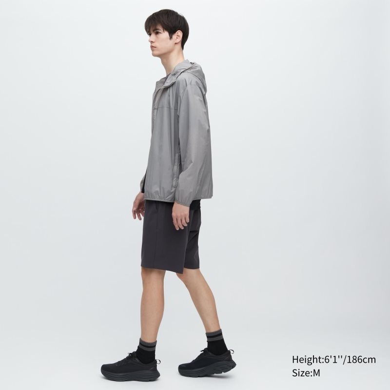 Parka Męskie Uniqlo Pocketable Uv Protection 3d Cut Czarne | 5671623