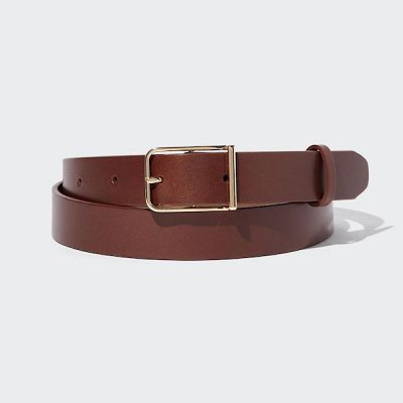 Paski Damskie Uniqlo Clean Brązowe | 5219801