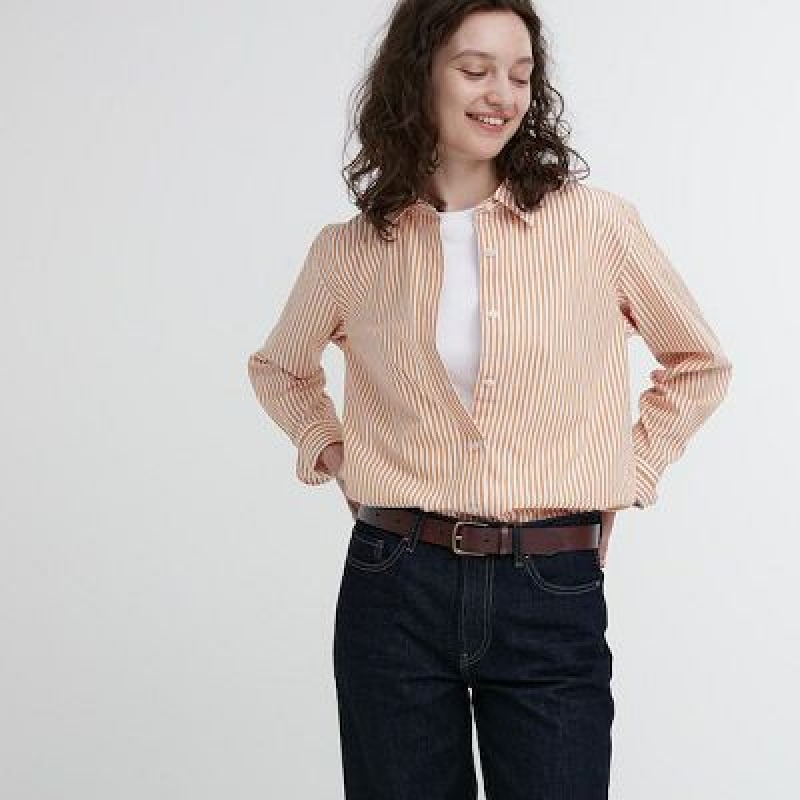 Paski Damskie Uniqlo Vintage Brązowe | 6378407