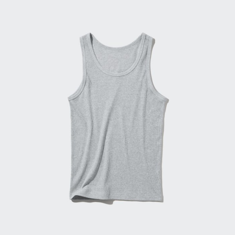Podkoszulka Damskie Uniqlo Dry Color Ribbed Białe | 9459173