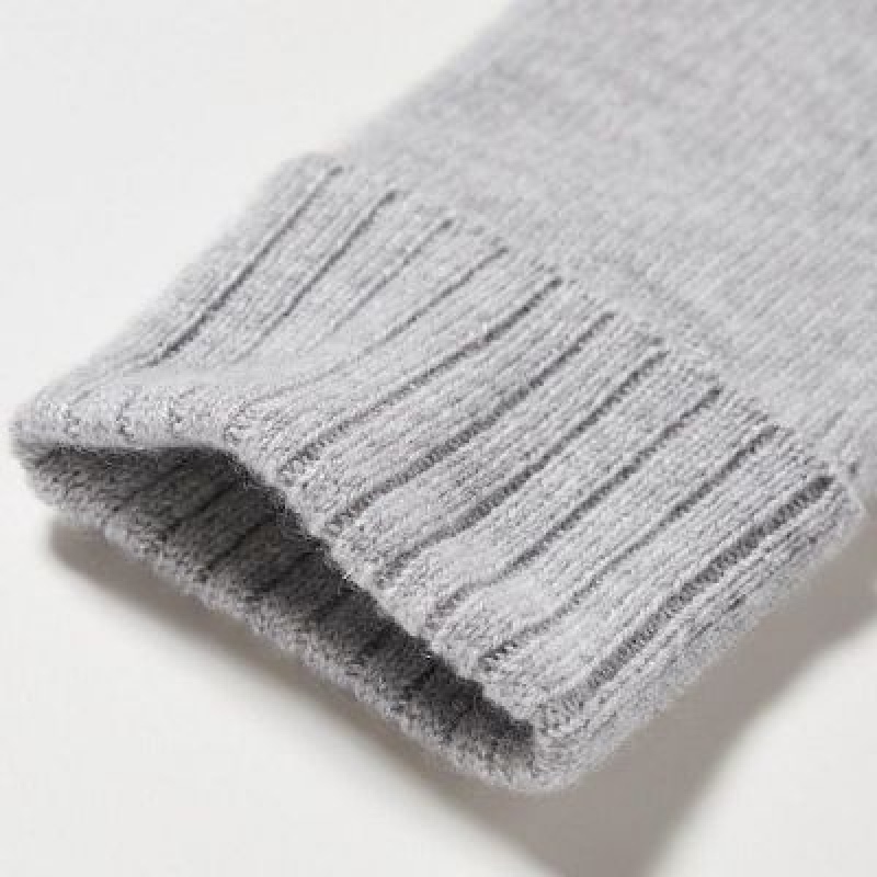 Rękawiczki Damskie Uniqlo Cashmere Knitted Szare | 3022799