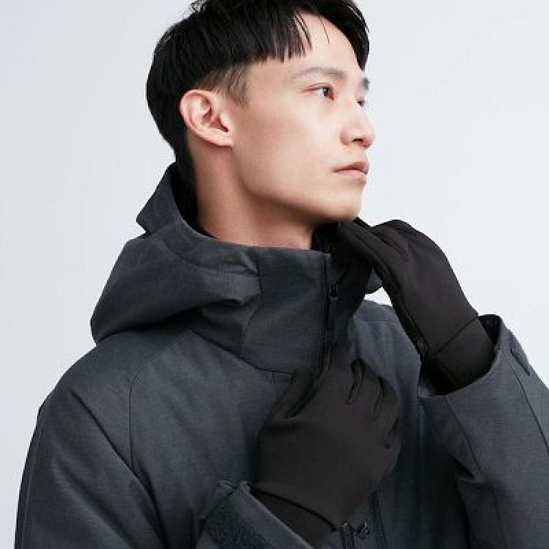 Rękawiczki Damskie Uniqlo HEATTECH Lined Stretch Czarne | 8067188
