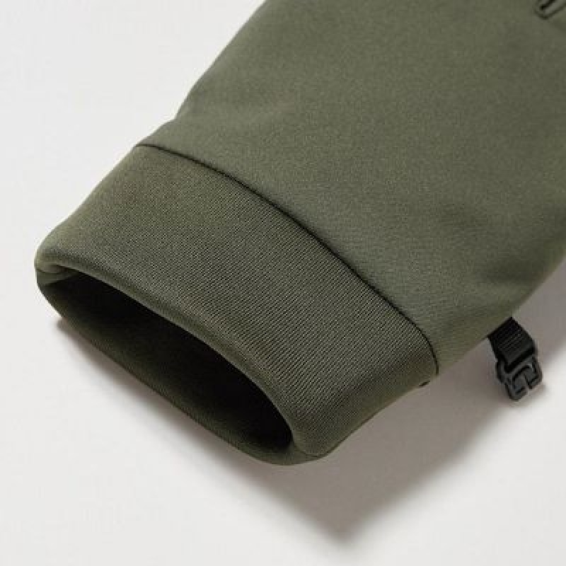 Rękawiczki Damskie Uniqlo Heattech Lined Function Oliwkowe | 5267677